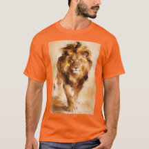 Peinture Abstraite Majestueuse Lion Doré Art de Lu