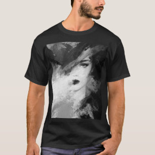 T-shirt Peinture acrylique féminine de mode Abstraite