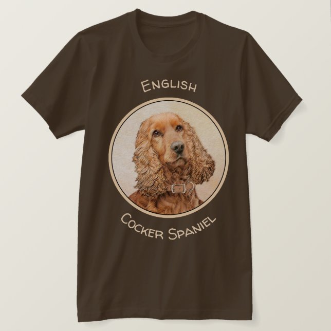 T-shirt Peinture anglaise de Cocker en espagnol - Art orig (Design devant)