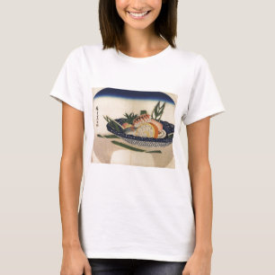 T-shirt Peinture antique d'un bol de sushi circa 1800's