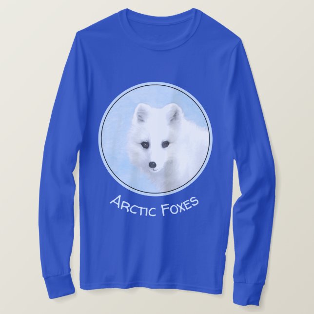 T-shirt Peinture Arctic Fox - Art original de la faune (Design devant)