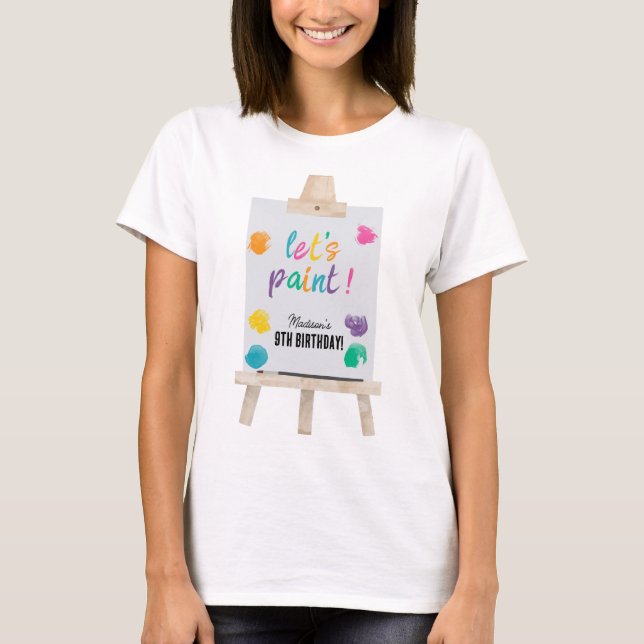 T-shirt Peinture Art Artiste Peinture Anniversaire Thème M (Devant)