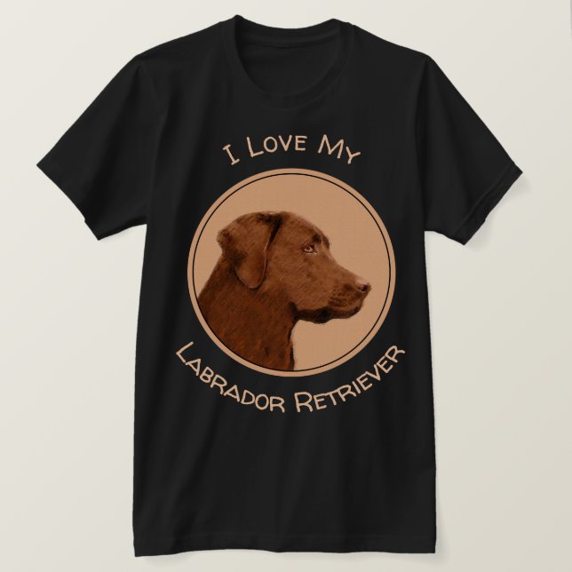 T-shirt Peinture au chocolat de Labrador Retriever - Dog A (Design devant)