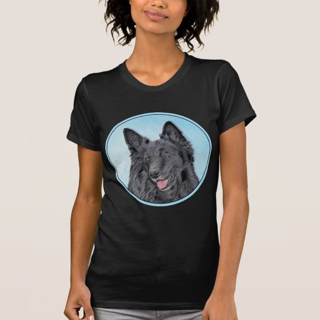 T-shirt Peinture belge Sheepdog - Cute Original Chien Art (Devant)