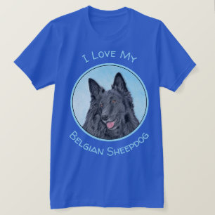 T-shirt Peinture belge Sheepdog - Cute Original Chien Art