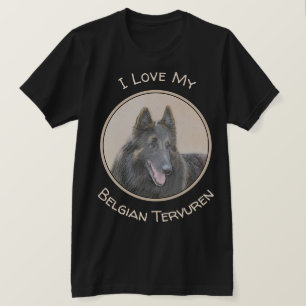 T-shirt Peinture belge Tervuren - Cute Original Chien Art