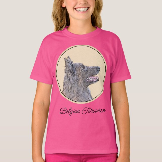 T-shirt Peinture belge Tervuren - Cute Original Chien Art (Devant)