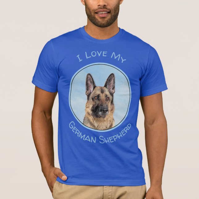 T-shirt Peinture berger allemande - jolie art original chi (Devant)