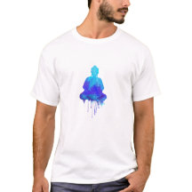 Peinture bleue de Bouddha d'aquarelle