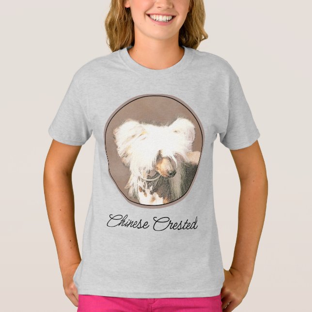 T-shirt Peinture Chinoise sans cheveux peint art original  (Devant)