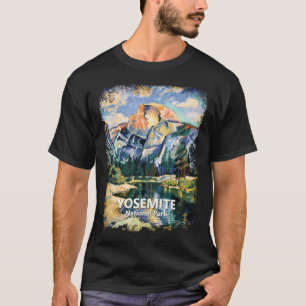 T-shirt Peinture colorée de Half Dome dans le parc nationa