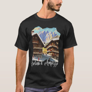 T-shirt Peinture Cortina d'Ampezzo Dolomiti Cortina d'Ampe