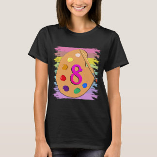 T-shirt Peinture d'anniversaire 8 ans Garçons