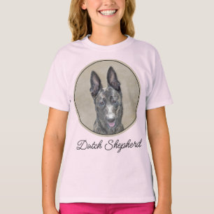 T-shirt Peinture de berger hollandais - jolie art de chien