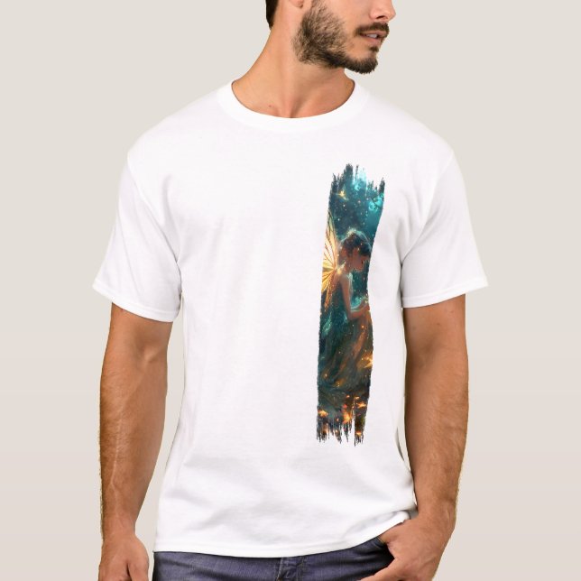 T-shirt Peinture de brosse à pois de forêt enchantée (Devant)