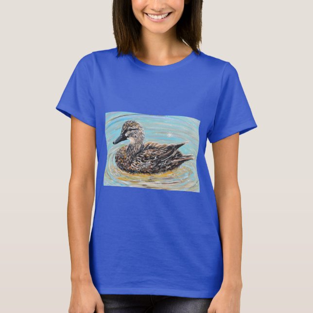 T-shirt Peinture de canard à colle féminin (Devant)