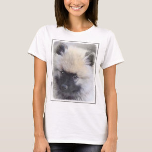 T-shirt Peinture de chiot de Keeshond - jolie art de chien