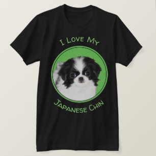T-shirt Peinture de chiot Japanese Chin - Art canin origin