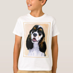 T-shirt Peinture de Cocker Spaniel (Parti) - Art de chien