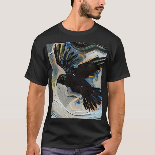 T-shirt Peinture de corbeau (Devant)