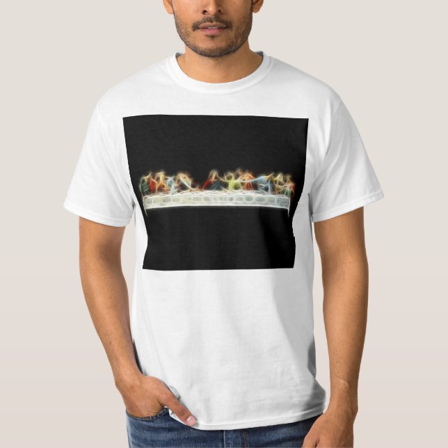T-shirt Peinture de fractale de da Vinci Jésus de dernier (Devant)