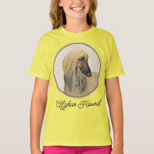 T-shirt Peinture de la hache afghane - mignon art de chien