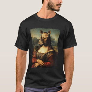 T-shirt Peinture de la Renaissance artistique drôle Mona L