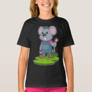 T-shirt Peinture de la souris pinceau