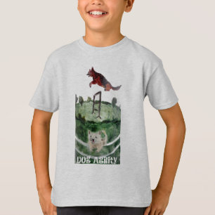 T-shirt Peinture de l'agilité du chien
