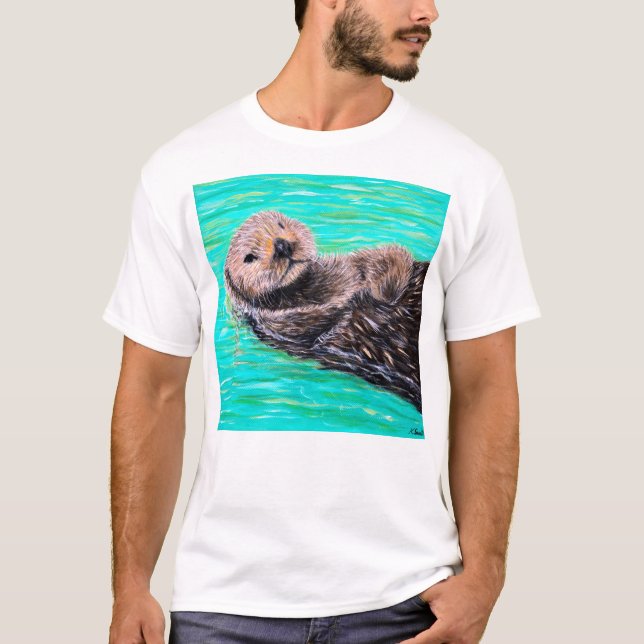 T-shirt Peinture de loutre de mer (Devant)