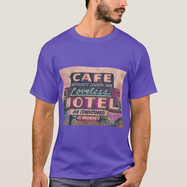 T-shirt Peinture de néon au Loveless Cafe (Devant)