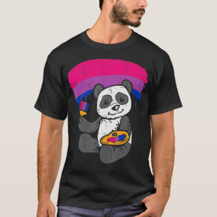 T-shirt Peinture de panda animal LGBTQ Gay pride du drapea