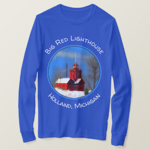 T-shirt Peinture de phare rouge - Art original