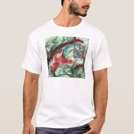 T-shirt Peinture de poissons de carpe de Koi