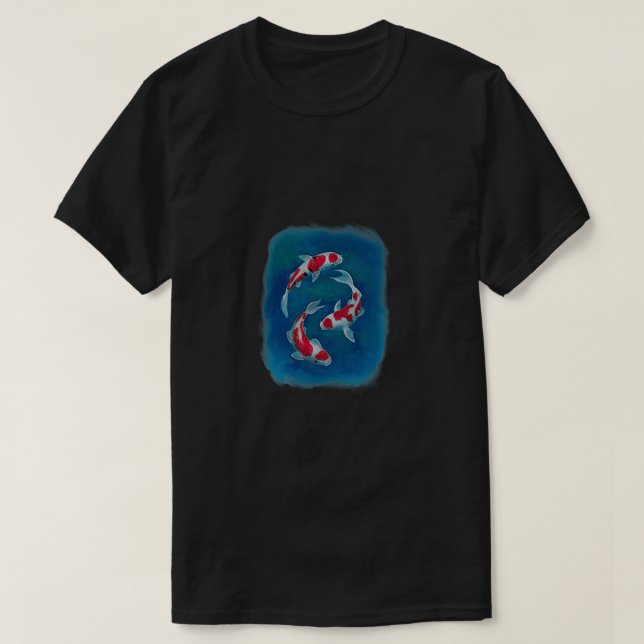 T-shirt Peinture de poissons de Koi (Design devant)