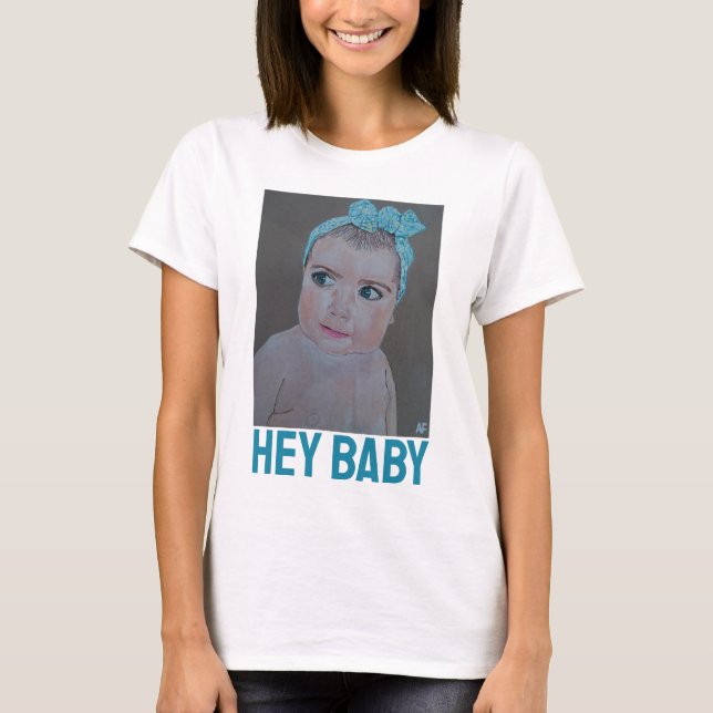 T-shirt Peinture de portrait de bébé par Alfred Fox (Devant)