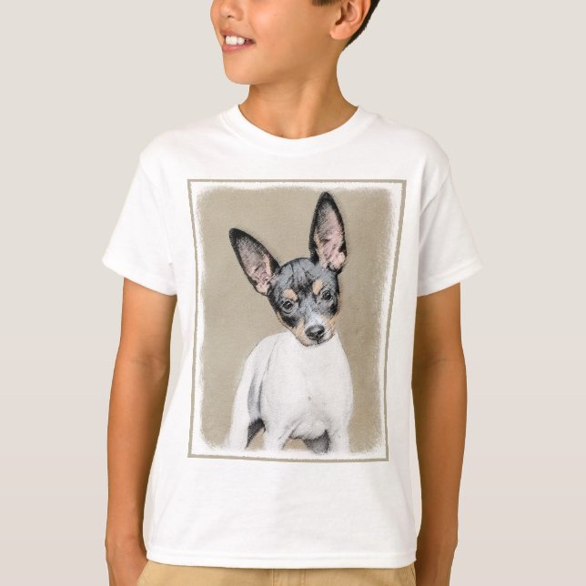T-shirt Peinture de Rat Terrier - Cute Original Dog Art (Devant)