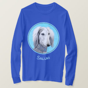 T-shirt Peinture de Saluki (Argent) - Cute art original de