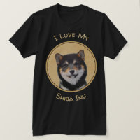 Peinture de Shiba Inu (noir et Tan) - art de chien