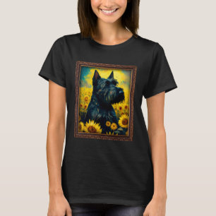 T-shirt Peinture de Terrier Écossais Mère Femme au Tournes