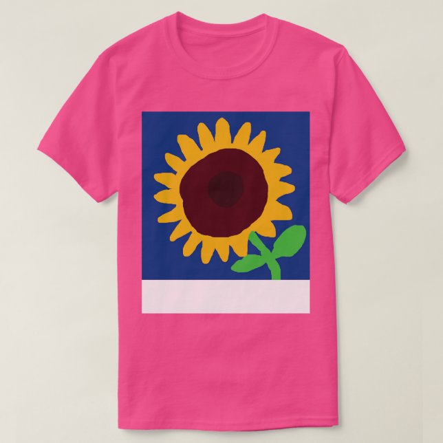 T-shirt Peinture de tournesol numérique (Design devant)