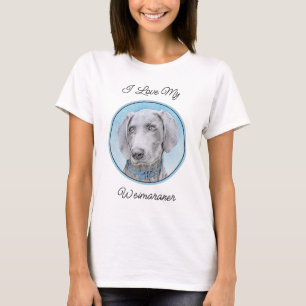 T-shirt Peinture de Weimaraner - Art Original de Chien Mig