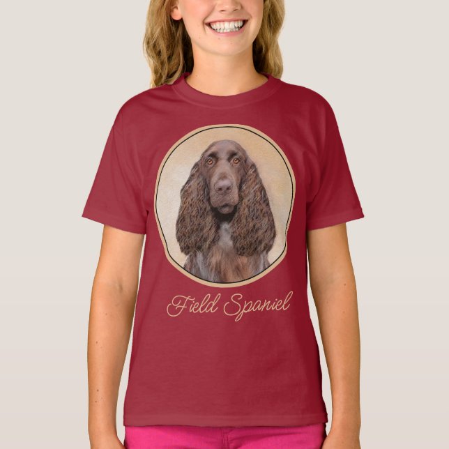 T-shirt Peinture d'espagne de terrain - Joli art de chien  (Devant)
