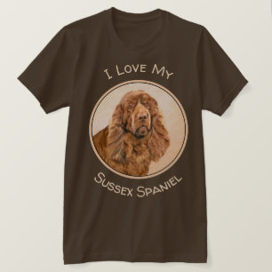 T-shirt Peinture d'Espagnol Sussex - Beau art original de
