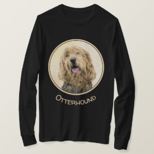 T-shirt Peinture d'Otterhound - Joli art original de chien