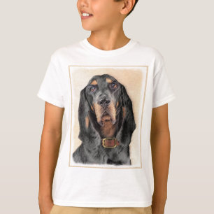 T-shirt Peinture en noir et blanc - Art original Chien