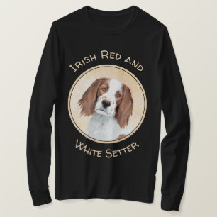 T-shirt Peinture en Setter rouge et blanc irlandais - Art 