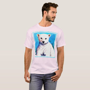 T-shirt Peinture étonnante d'un petit ours polaire. Comman
