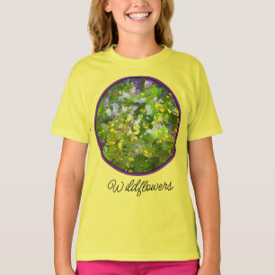 T-shirt Peinture fleur sauvage Impasto - Art Fleur Origina