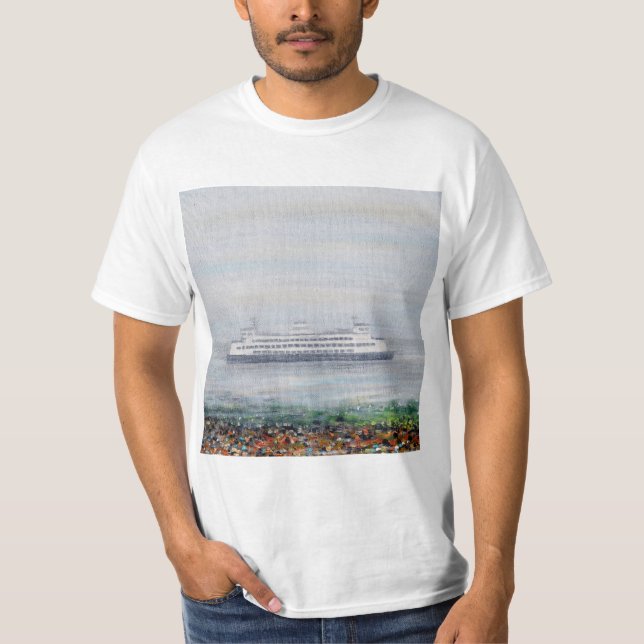 T-shirt Peinture Foggy Ferry (Devant)